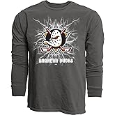 Blue 84 NHL Unisex-Adult NHL Officially Licensed Long Sleeve T-Shirt Ringspun Electric Black
