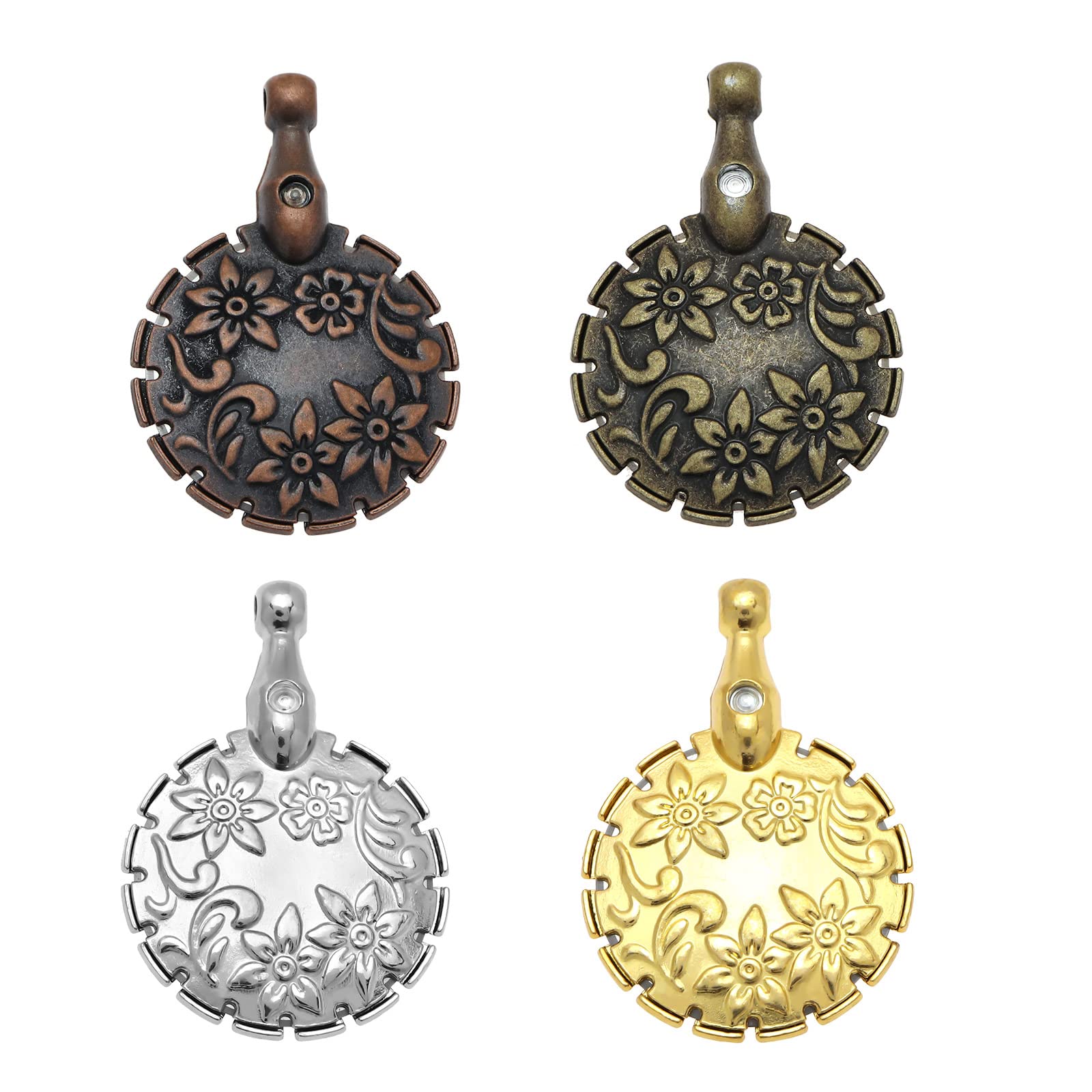 The Lord of the Tools 4PCS Yarn Cutter Pendants Round Thread Cutters Decors Yarns Cutter Thread Yarn Cutting Tools for Sewing Craft Pendant Supplies 4 Colours