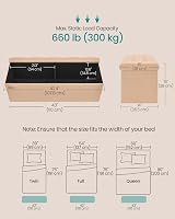 SONGMICS MAZIE Storage Ottoman Bench 110 cm Cream White LSF077W51 view 3