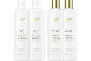 Dove Cucumber Moisture Shampoo and Conditioner for Dull & Dry Hair, with Liquid Bio-Protein Care, 355 ML (2 Shampoo + 2 Condi