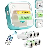 Label Maker Machine with Tape, Little Printer, Portable Thermal Printer Compatible with iOS & Android, Sticker Maker for School, Home, Office, Photos, Notes (Blue)