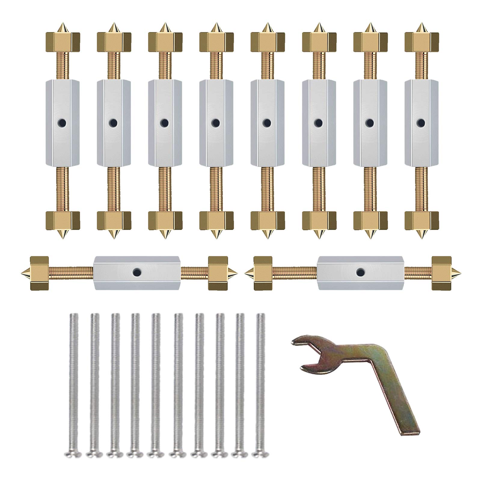 Eagles Electrical Cassette Device, 86 Type Universal Cassette Screws 10 Screws + 1 Key (Reinforcement Silver)
