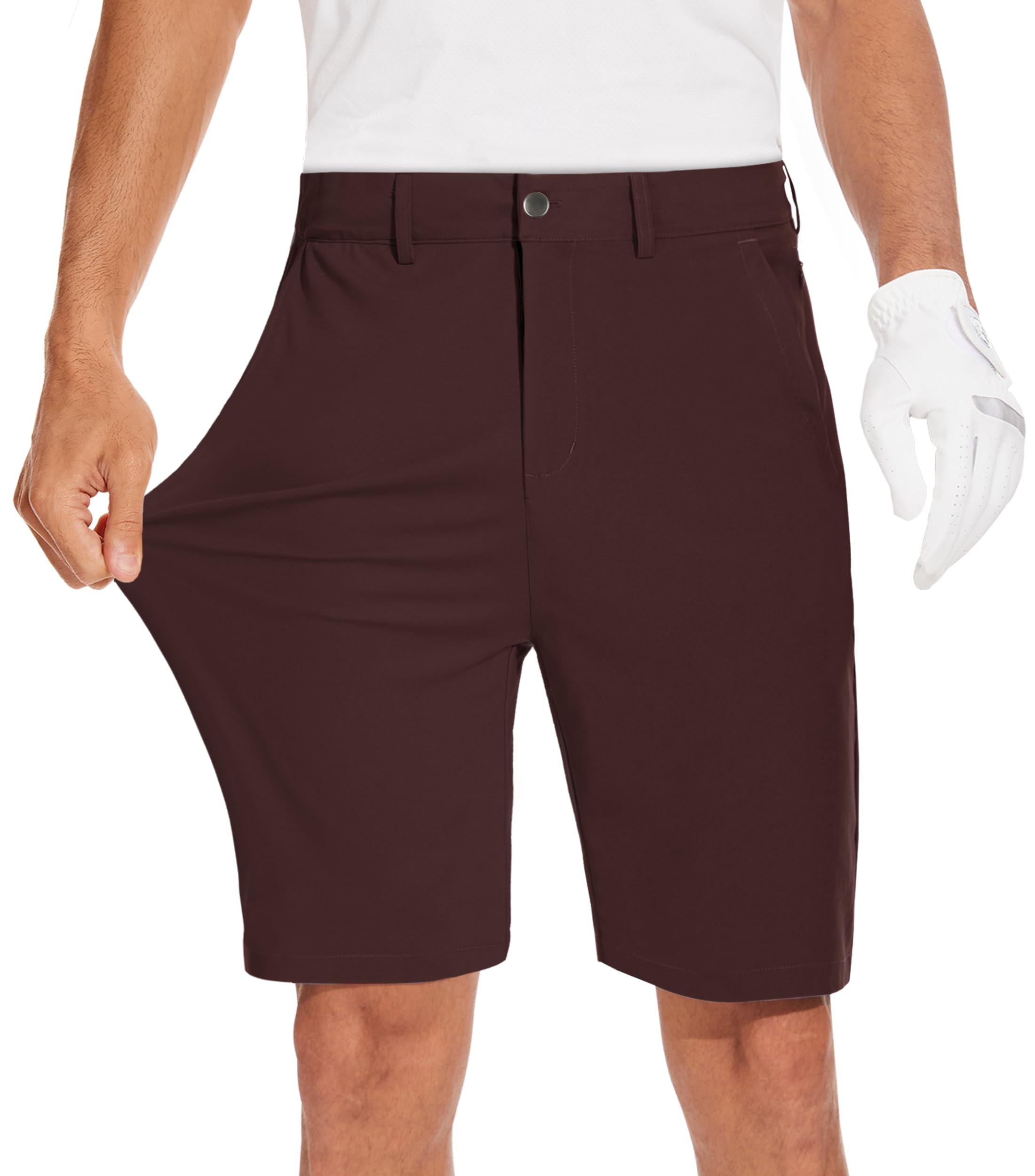 JWM Mens 9" Stretch Golf Shorts - Lightweight
