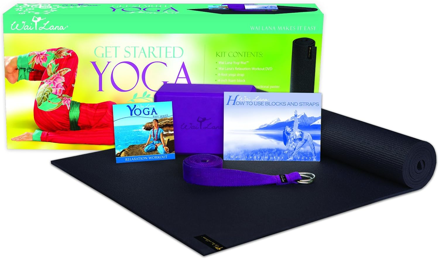Get Started Yoga Kit by Wai Lana Relaxation Workout DVD