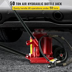 VEVOR 32 Ton Air/Hydraulic Bottle Jack - 70,550 Lb Capacity, Manual Or Pneumatic, For Trucks & Trailers