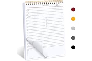 JOYMIA To Do List Notepad - 140 Pages Daily Planner Notepad Double Side Use To Do List Notebook, 6.5" X 9.8" Task Planner Organizer with Checklist for Productivity Colorful