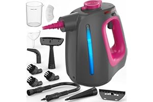 SEMTTAO Steam Cleaner Handheld Steam Cleaner - Multipurpose Upholstery Steamer for Cleaning(Lockable for Continuous Steam), with 11 pcs Accessories, 18.6oz Big Capacity, Steam Cleaner for Home, Grout and Car