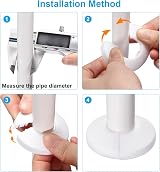 PATIKIL 6Pcs White PP Plastic 20mm Water Pipe Cover Escutcheon Flange Collar view 5