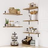 Mardili Shelves Wood Wall Mounted Shelf Rustic Set of 5 Light Brown 16.5 view 2