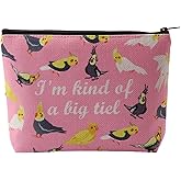 G2TUP Cockatiel Cosmetic Bag Parrot Bird Makeup Bag I'm Kind Of A Big Tiel Cockatiel Lover Gift (Cockatiel)