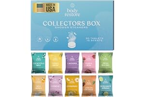 Body Restore Shower Steamers Aromatherapy 30 Pack - Christmas Stocking Stuffers for Men, Birthday Gifts for Women, White Elep
