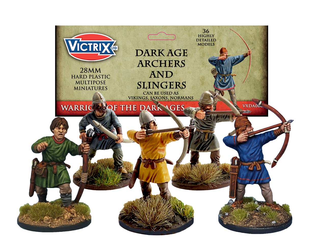 Victrix - Dark Age Archers & Slingers - 36 Figures - 28mm Plastic Miniatures - Dark Ages