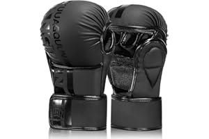 KUANG QUAN MMA Gloves Open Palm Sparring & Grappling Mitts,Martial Arts for Men & Women,Combat Sports,MMA, Boxing, Muay Thai, Kickboxing
