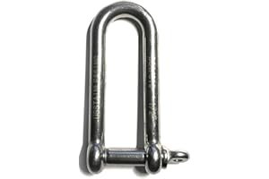 US STAINLESS Stainless Steel 316 Long D Shackle 1/2" (12mm) Marine Grade Dee