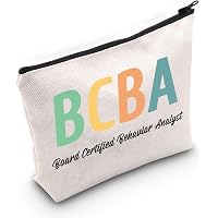 Kosmetiktasche Mit Reißverschluss – Lustiges BCBA-Design, Segeltuch, Wasserabweisend, Groß