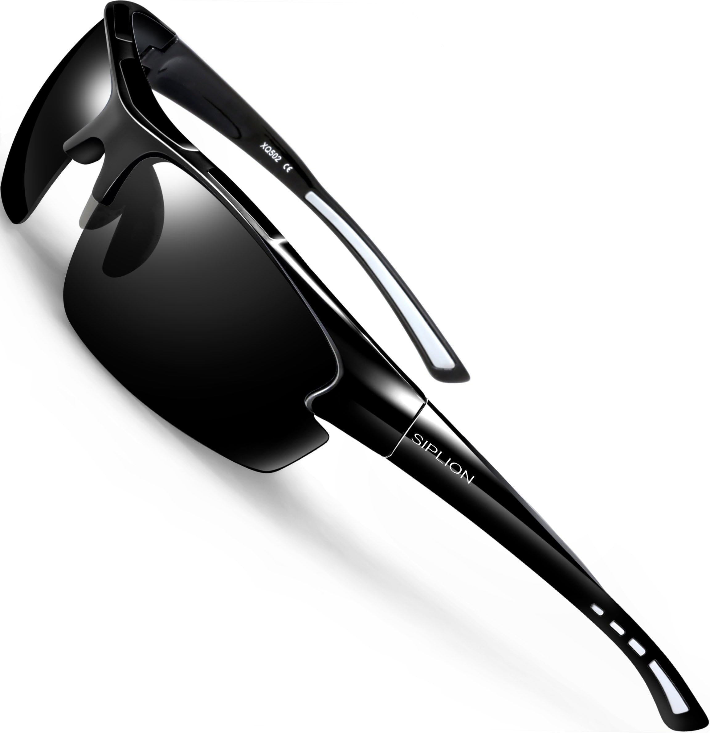 SIPLION Men's Polarized Sunglasses Sports Glasses for Cycling Fishing Golf TR90 Superlight Frame