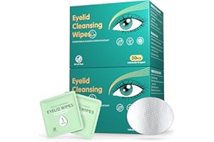 PROCIV 60PCS Eyelid Wipes for Dry Eyes & Blepharitis Relief, Tea Tree Oil Eye CleansingWipes, Soothes Face Cleansing, Dual Use Eyelid & Lash Wipes, Daily Eye Care for Women Men, Travel Essentials