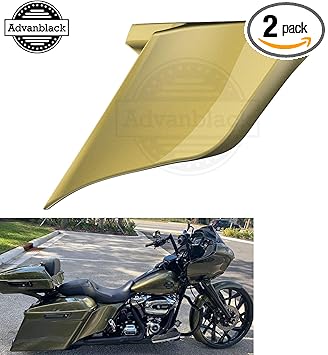 Amazon Com Moto Onfire Olive Gold Abs Extended Side Skirts Plastic Panels Stretched Side Covers Fit For Harley Touring Street Glide Road Glide Special 14 15 16 17 18 19 Automotive