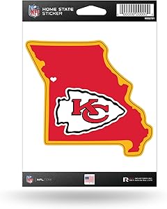 NFL Rico Industries Home State Sticker, Kansas City Chiefs