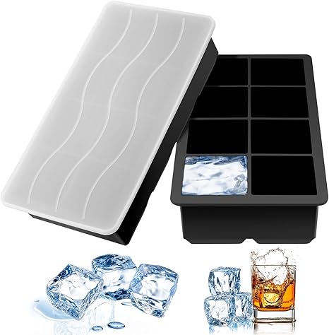 Amazon 製氷皿 製氷器 8個四角氷 シリコン アイストレー 直径4cm 2個入り 製氷皿 オンライン通販