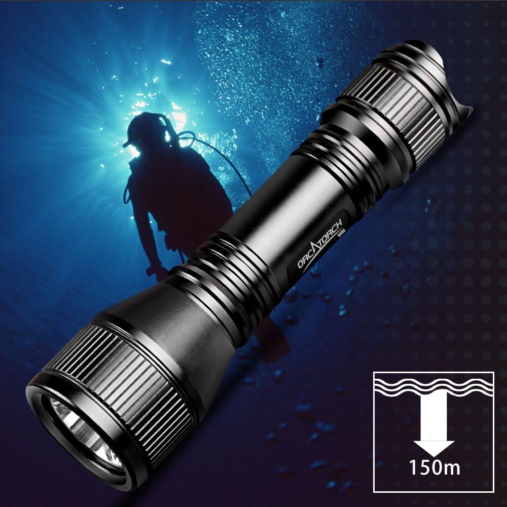 Lampe De Plongée ORCATORCH D710 - 3000 Lumens, Étanche 150m, Faisceau 6°