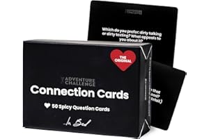 50 Spicy Question Card Games for Couples, Date Night Games, Intimacy Cards, The Adventure Challenge Connection Cards...in Bed