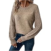 Verdusa Women's Old Money Lightweight Sweaters Long Sleeve Cozy Pullover Knitwear Fall Outfits