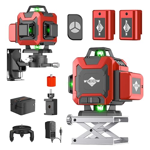 16 Lines Self-leveling Laser Level 4x360°, 4D Green Cross Line Laser