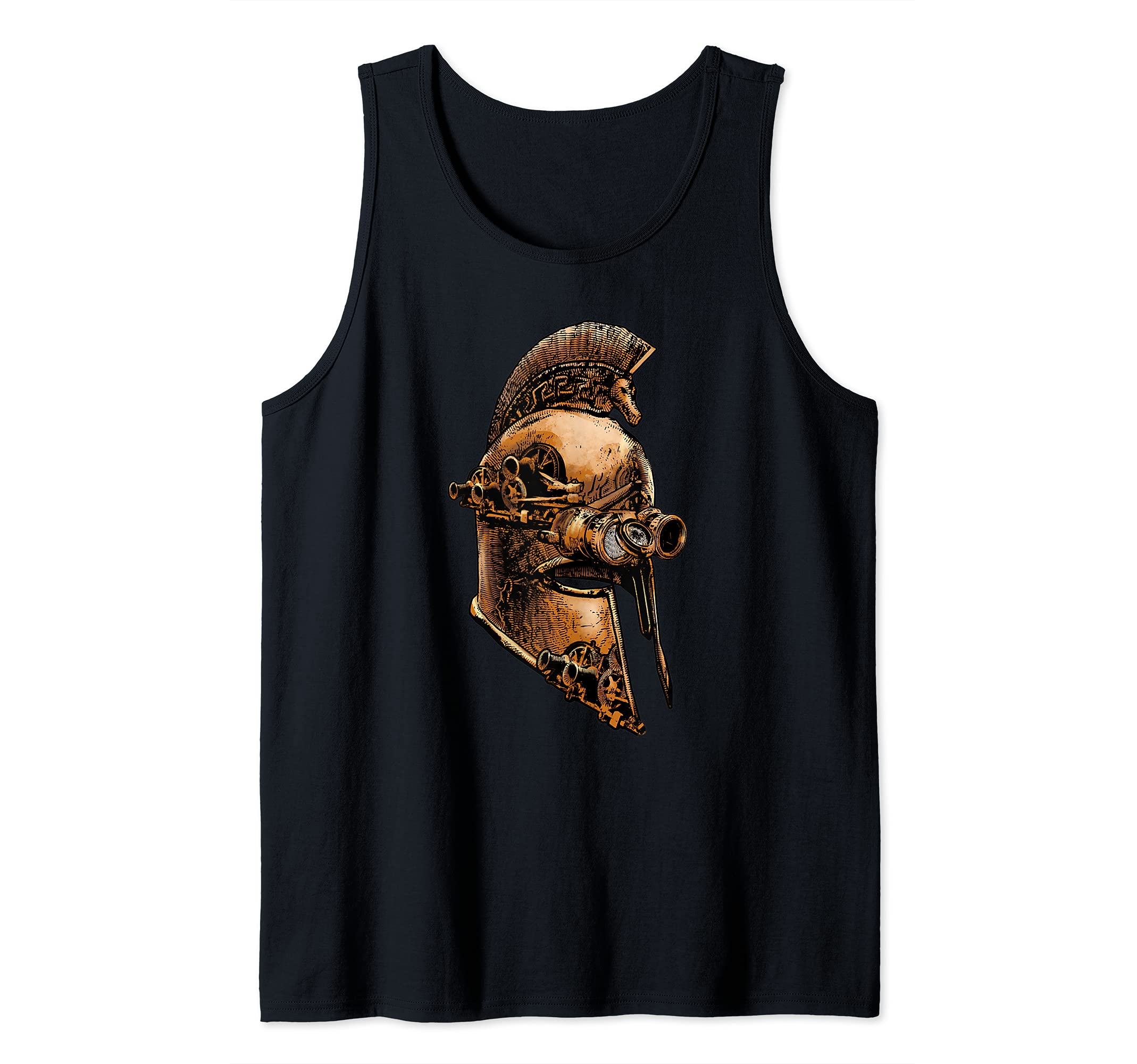 Steampunk Ancient Greek Spartan Warrior Helmet Tank Top