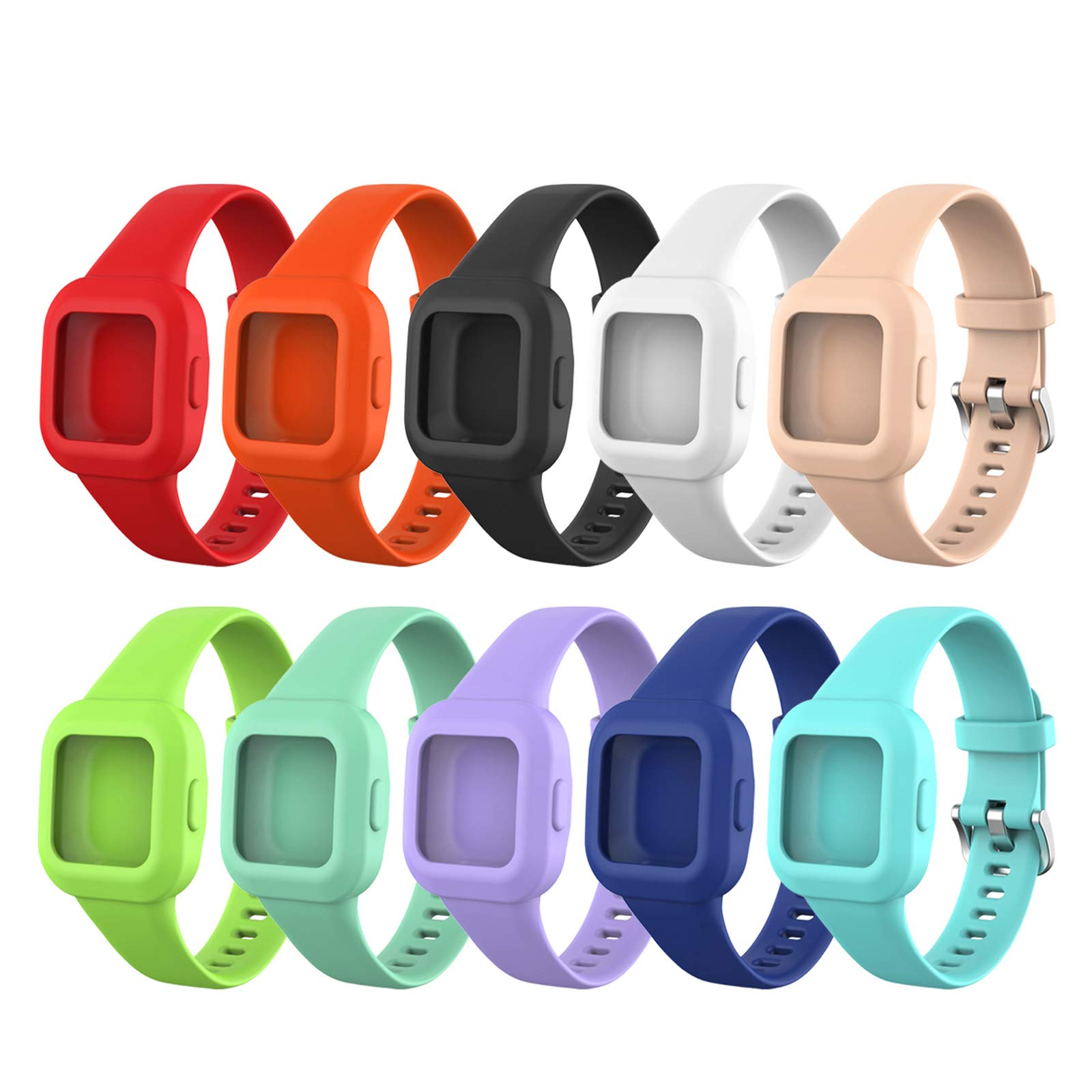Chofit Straps Compatible with Garmin Vivofit jr.3 Strap, Adjustable Replacement Soft Silicone Colorful Band Wristband Armbands for Kids 4+ for Vivofit jr.3 Smartwatch
