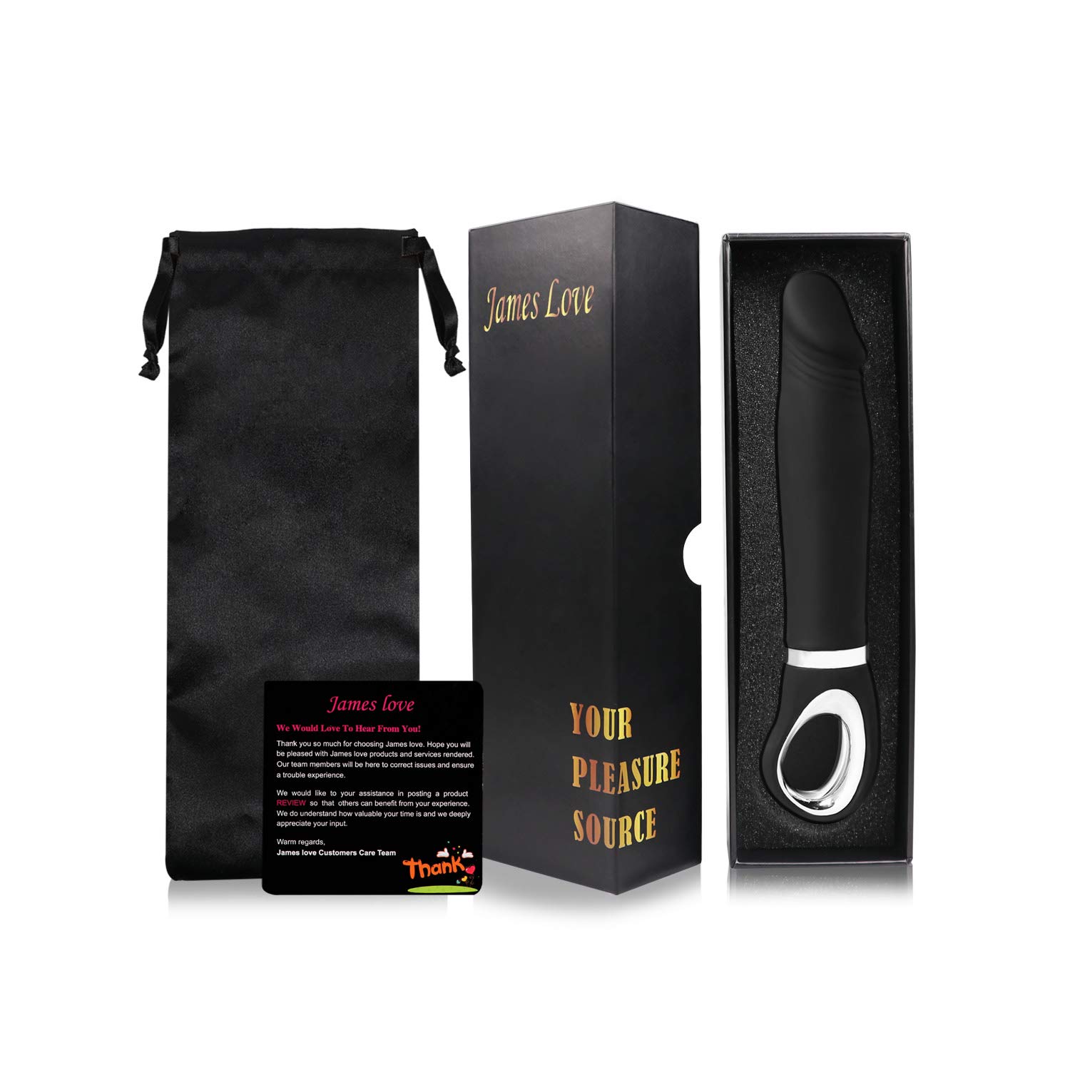 Vibratoren für Sie Klitoris und G-punkt Stimulation mit Stoßfunktion,James Love Silikon Dildo Rabbit Vibrator mit 10 Vibrationsmodi, Sexspielzeug für frauen und paare,Wasserdicht,leise (Schwarz)