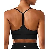 BRXL Y Back Sports Bras for Women Padded Racerback Low Impact Soft Thin Strap Workout Yoga Gym Casual