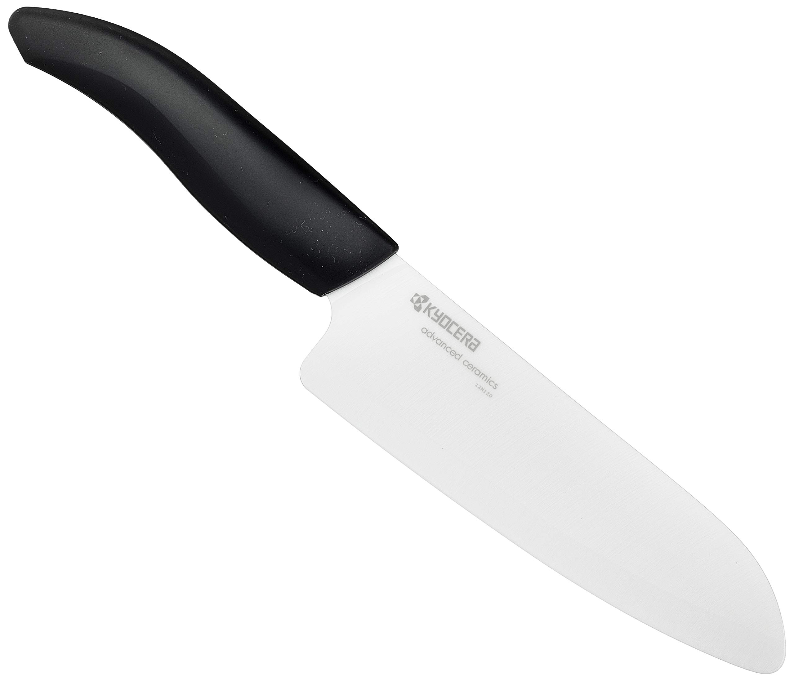 Kyocera FK-160 WH-BK EU - 16cm Chef's Santoku Knife - Black Handle