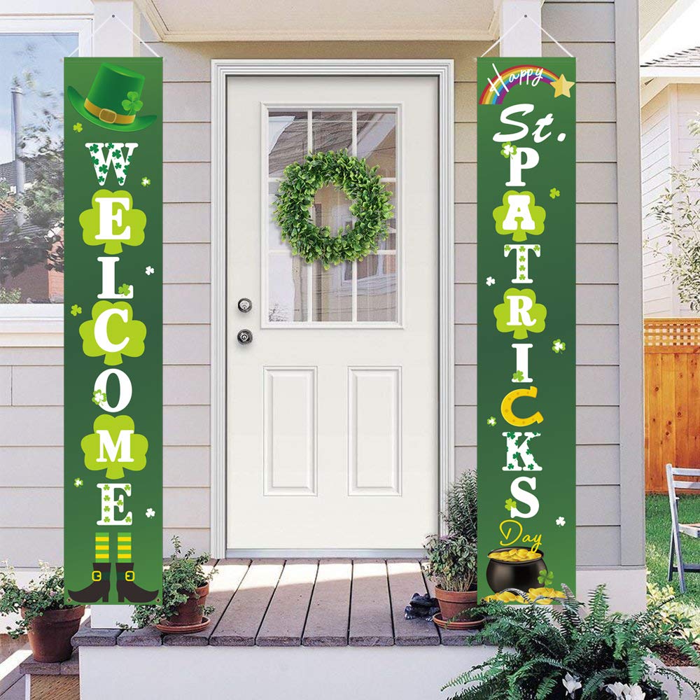 Dazonge St Patrick S Day Decorations Lucky St Patty S Day Welcome Signs For Porch Front Door Home Decor St Patrick S Day Party Accessory Buy Online In Aruba At Aruba Desertcart Com Productid 183253073