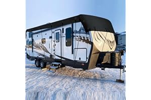 Heavy Duty RV Roof Cover Waterproof, Winter RV Protection for Class A/B/C Motorhomes, Camper & Travel Trailers, Full Vehicle 
