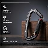 FresKaro 3 Pack Locking Carabiners UIAA 25kN Auto Lock D Shape 60g view 2