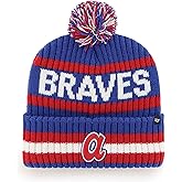 47 MLB Unisex-Adult Cooperstown Officially Licensed Primary Logo Bering Sport Knit Cuffed Pom Beanie Cold Weather Hat