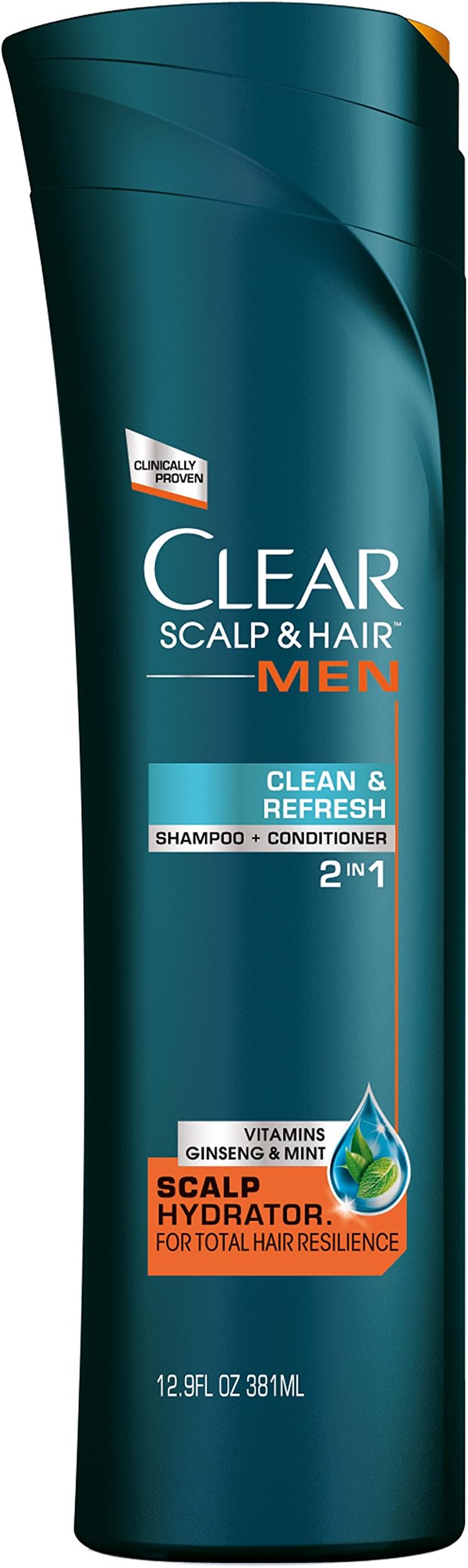 Clear Men Scalp Therapy 2 in 1 Shampoo, Clean & Refresh Anti-Dandruff 12.9 oz