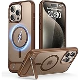VENINGO Magnetic Case for iPhone 15 Pro Max Case 6.7" Compatible with Mag Safe, Military-Grade Protection with Built-in Kickstand,Skin Feeling,Ultra-Strong Magnets,Bronze