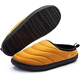 RockDove Men’s Trail-Therm Quilted Memory Foam Slippers for Camping and Indoor Outdoor Adventures with Anti-Slip Rubber Sole