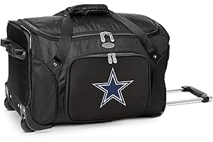 DENCO NFL Wheeled Duffel Bag, 22-inches