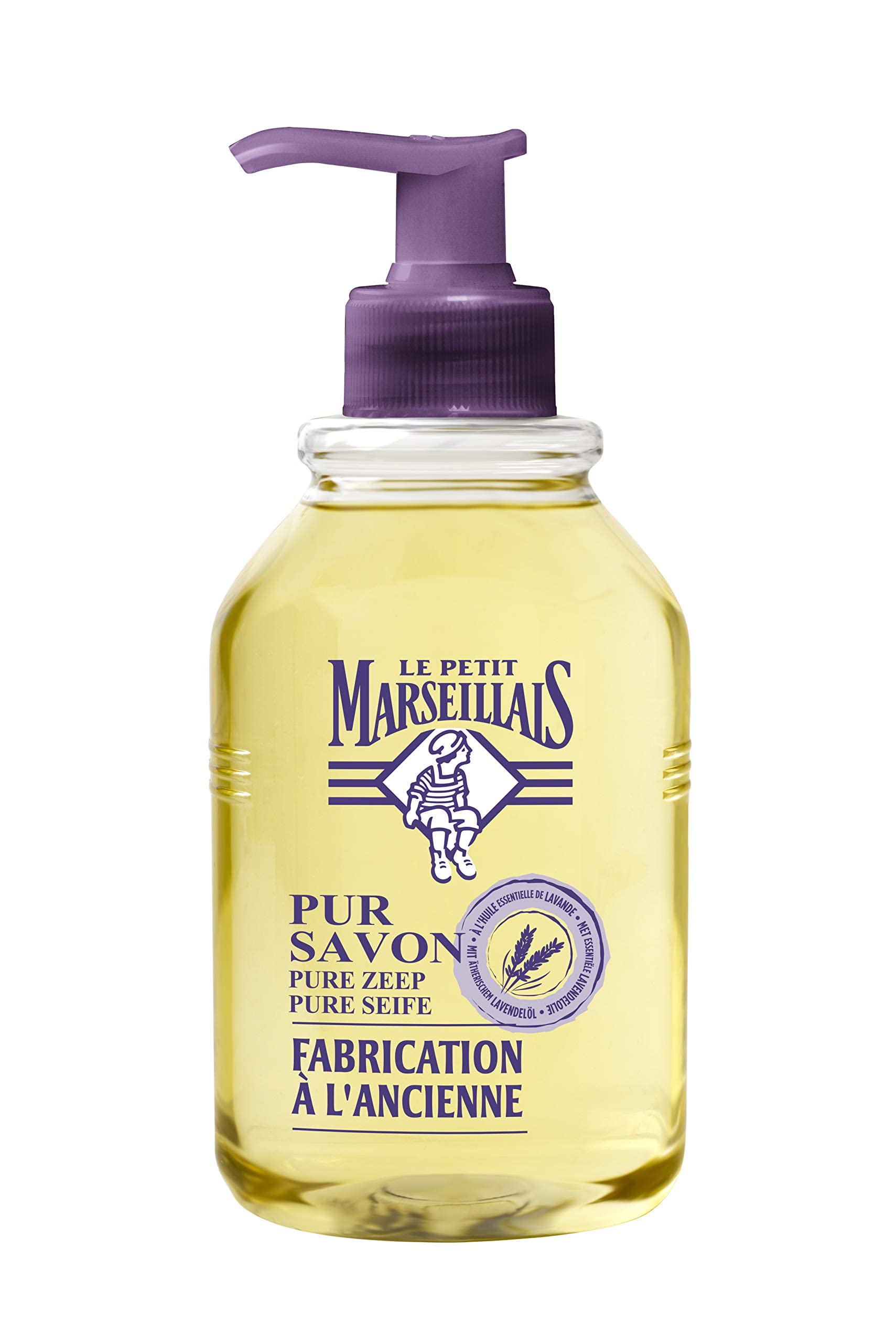 Le Petit Marseillais Pure Soap, Nourishing Hand Soap with Lavender Essential Oil, Refillable, 300 ml