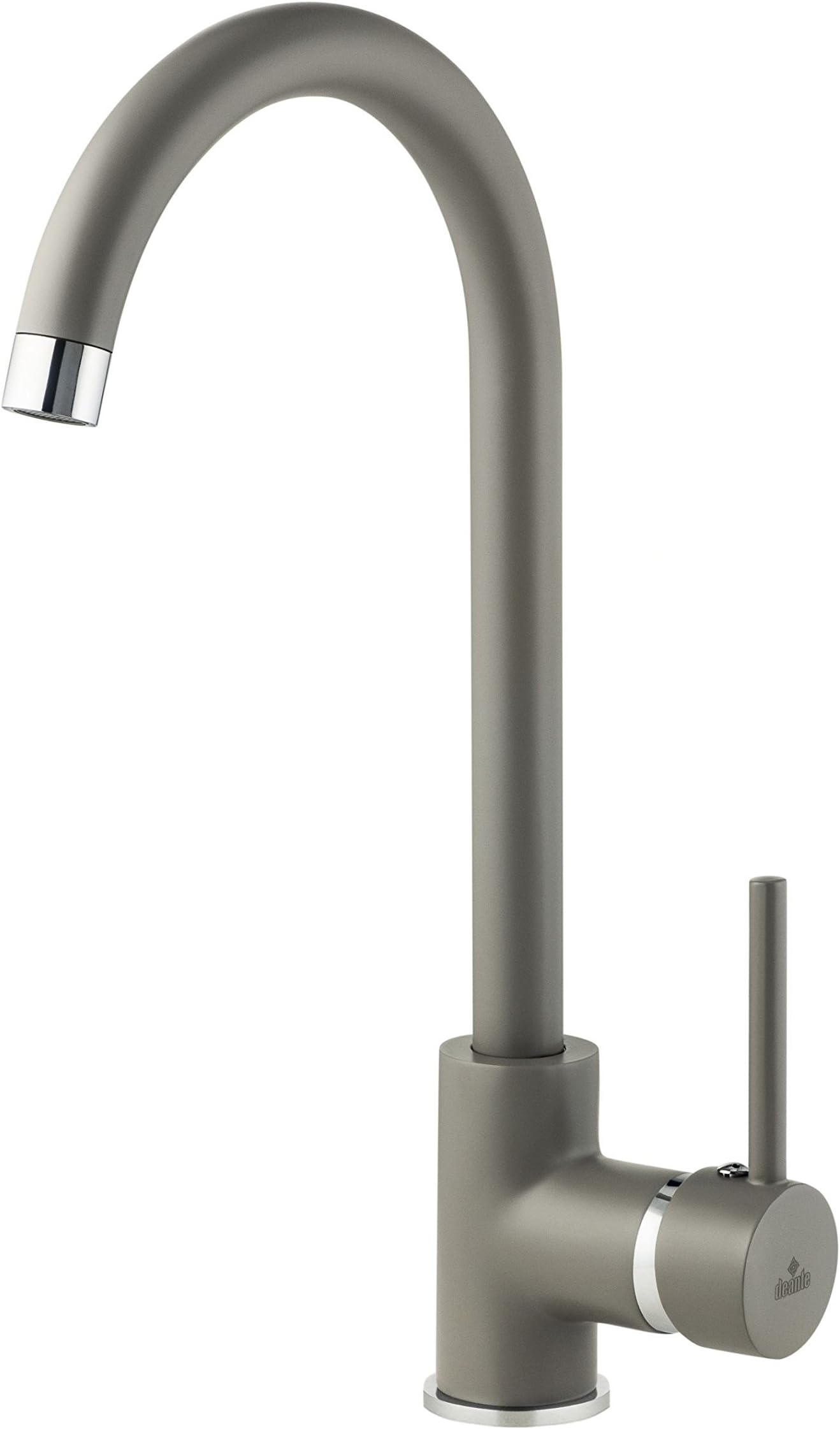 Deante Chromed Kitchen Sink tap with Fixed spout Milin BEU S62M, Grey