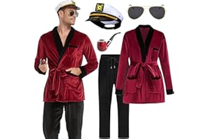 ZeroShop Halloween Costumes for Couples 2025, Adult Mens Captain Bunny Jacket Robe Pimp Outfit