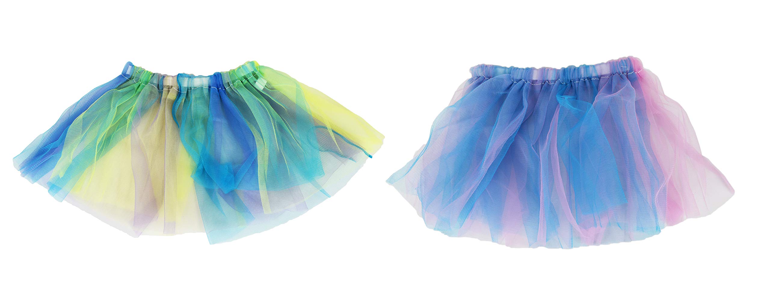 Black Duck Brand Set of 2 Multi-Colored Tutu's! Fairy Tutu's, Princess & Unicorn Tutu's! Perfect for Any Costume! (2 Dark Tutu's)