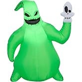 Gemmy Airblown Inflatable Oogie Boogie w/Skull Disney, 3.5 ft Tall, Multicolored