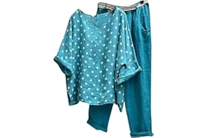 LITETAO Two Piece Outfits for Women 2023 Women's Casual Linen Button Shirt High Waist Loose Curvy Straight Leg Pant