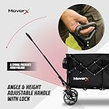 MoverX 200L Folding Trolley on Wheels, Portable Camping Cart, Black view 4