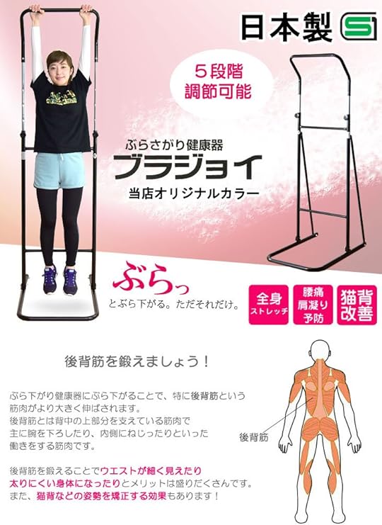 Amazon Co Jp ブラジョイ ぶら下がり健康器 ブラック 日本製 Sgマーク付 5段階調整 Fm 11 bk 444 ホーム キッチン