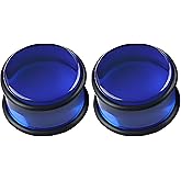 Decentraland 2 PCS Blue Translucent 4 mm(6 G) Acrylic Ear Gauges Tunnels Plugs Retainer Stretching Expander Ears Stretcher No Flare Gauges Earrings Women Men Body Piercing Jewelry